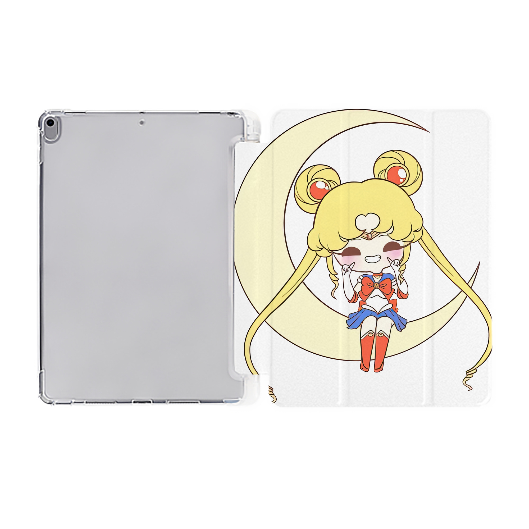（画像用） 美少女戦士セーラームーン 月野 うさぎ つきの うさぎ Sailor Moon Tsukino Usagi IPad ケース ペン収納付き 三つ折りスタンド PUレザー×シリコン 対応機種9.5/10.5/10.9インチ
